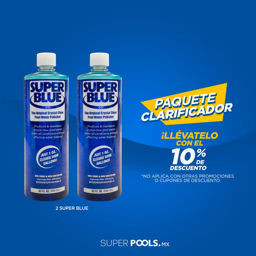 OFERTA! DOS Botellas Clarificador Super Blue