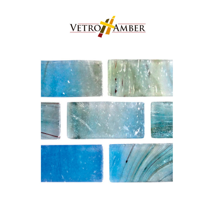 Mosaico Vetro Amber Línea Hamber/ 1.5x1.5 cm - 1.5x3 cm