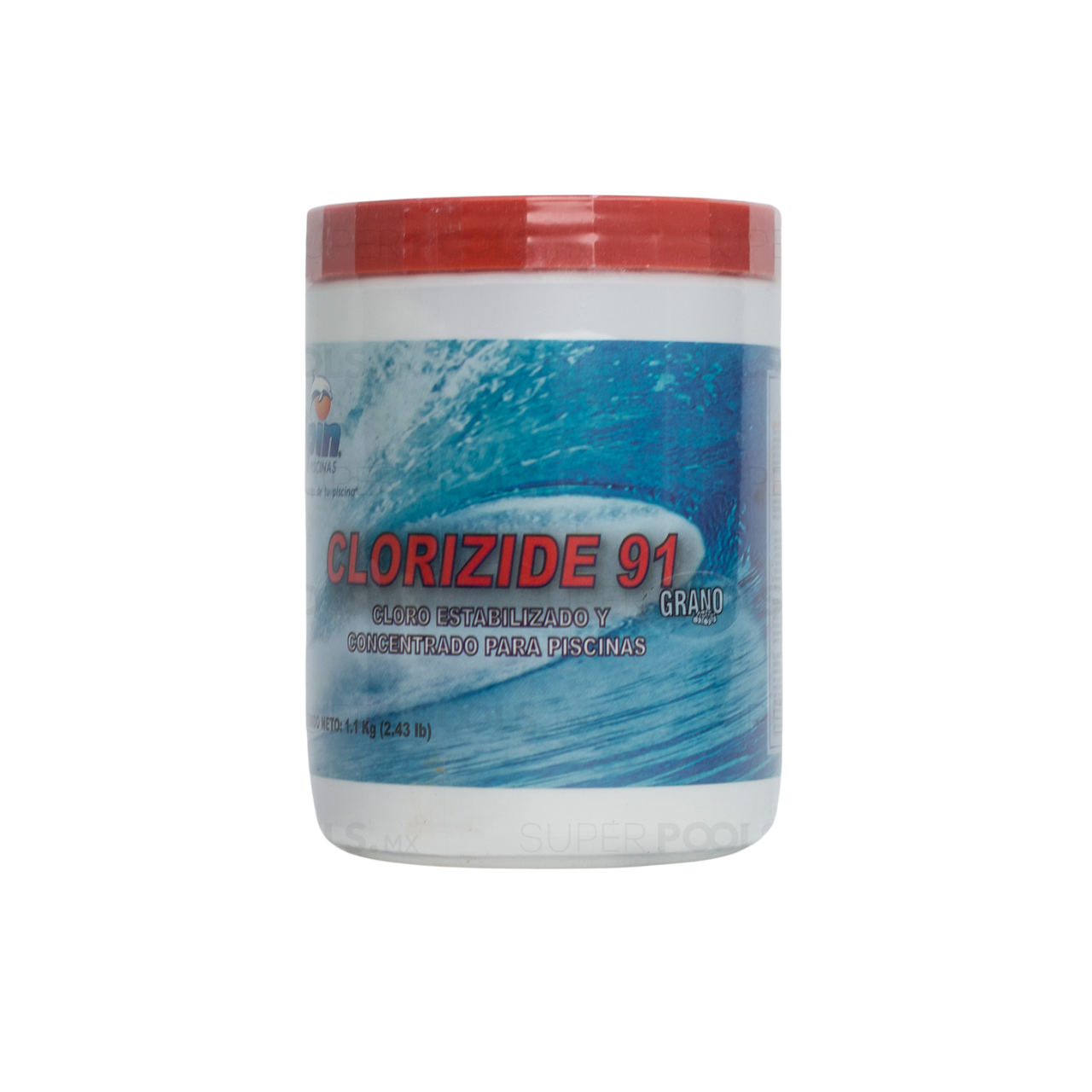 Spin Cloro Clorizide 91 Grano Fino Bactericida, Fungicida y Algicida Para Albercas, Piscinas y Spas