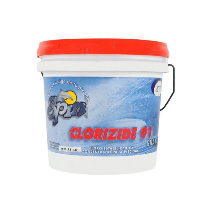 Spin Cloro Clorizide 91 Granulado Bactericida, Fungicida y Algicida Para Albercas, Piscinas y Spas