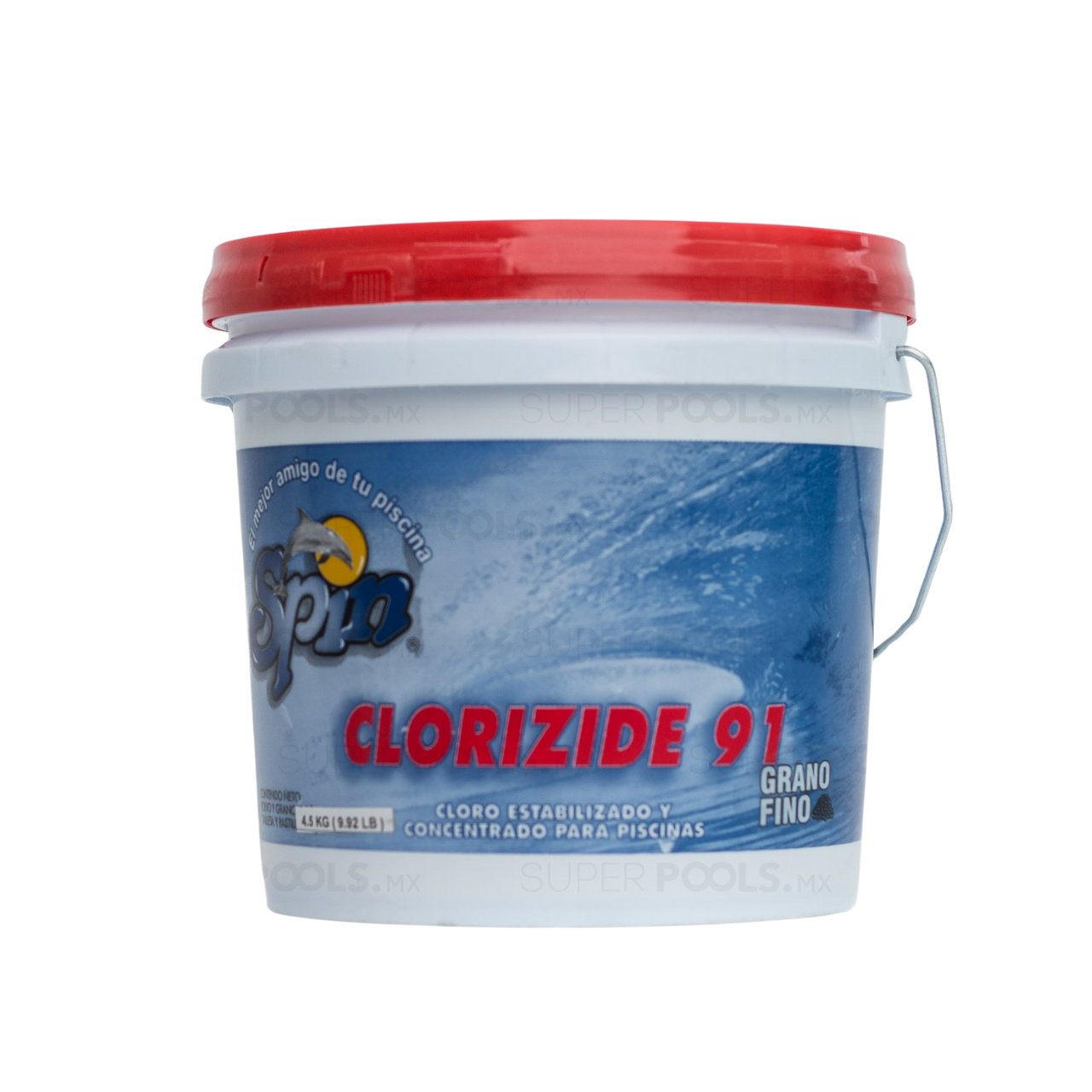 Spin Cloro Clorizide 91 Grano Fino Bactericida, Fungicida y Algicida Para Albercas, Piscinas y Spas
