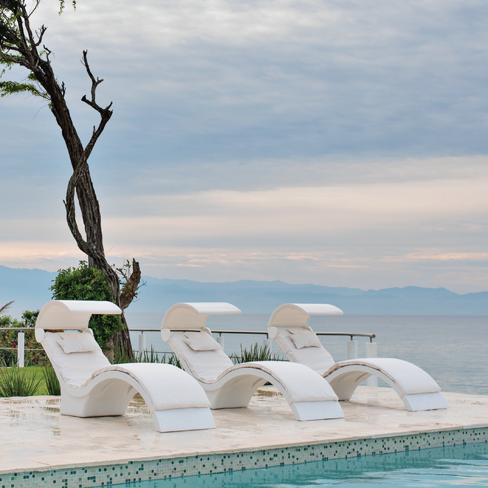 Camastro Marca Ledge Lounger Modelo Signature Chaise Deep, Para Albercas y Áreas Exteriores