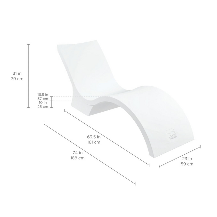 Camastro Marca Ledge Lounger Modelo Signature Chaise Deep, Para Albercas y Áreas Exteriores