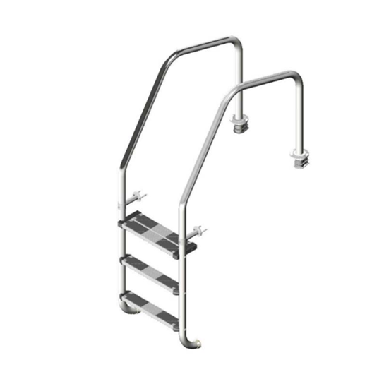 Escalera Marca Astralpool 3 Peldaños Para Rebosadero