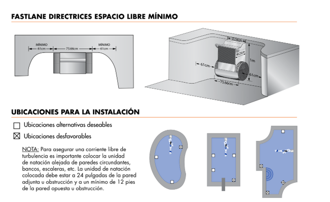 Sistema de Nado Contracorriente Marca Endless Pools Modelo Fastlane