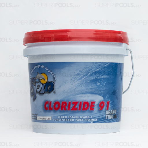 Spin Cloro Clorizide 91 Grano Fino Bactericida, Fungicida y Algicida Para Albercas, Piscinas y Spas