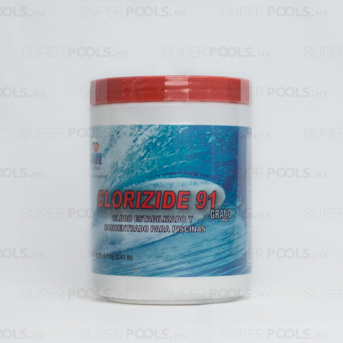 Spin Cloro Clorizide 91 Grano Fino Bactericida, Fungicida y Algicida Para Albercas, Piscinas y Spas