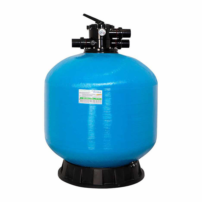 Filtro de Arena para Piscina 36" Construido en Fibra de Vidrio, Marblu Marca Panda, Flujo Máximo 137 GPM