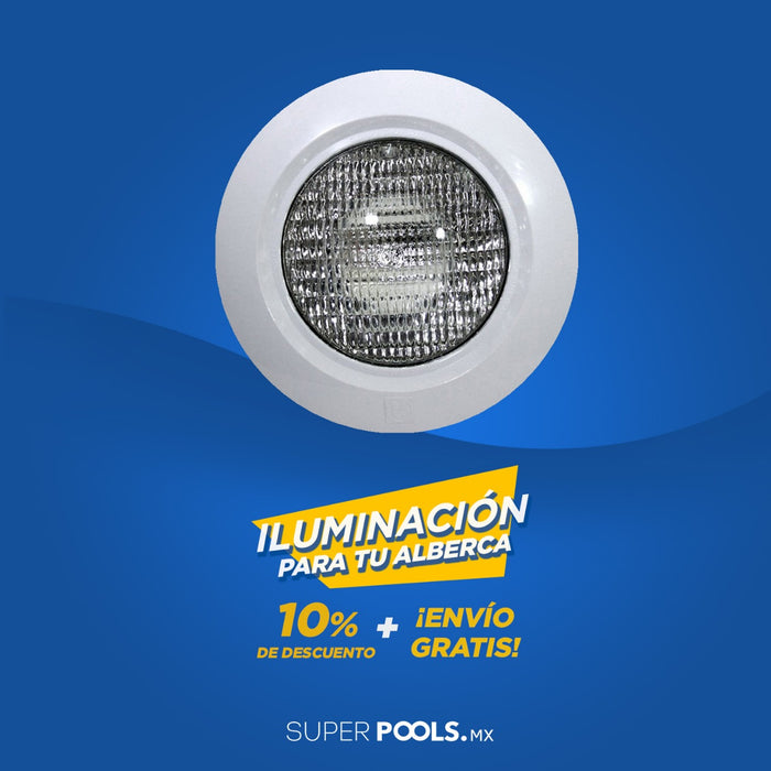 Reflector Halogeno Marca Hayward mod. 3478 300w 12 Volts Con Nicho Cable 3 mts. Para Albercas