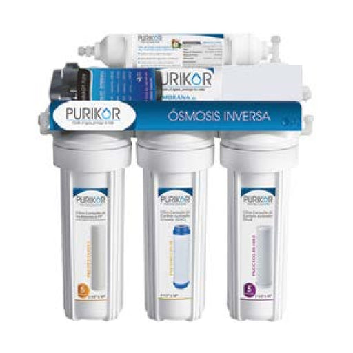 Sistema de Osmosis Inversa para Tratamiento de Agua Marca Purikor de 5 Etapas 100 GPD