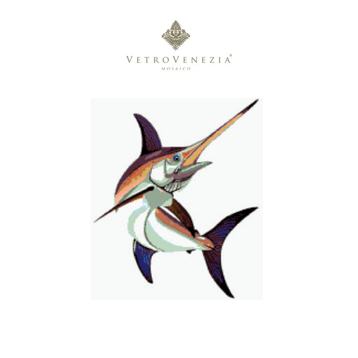 Mosaico Vetro Venezia Figuras de Marlín / mosaico 1×1 cm