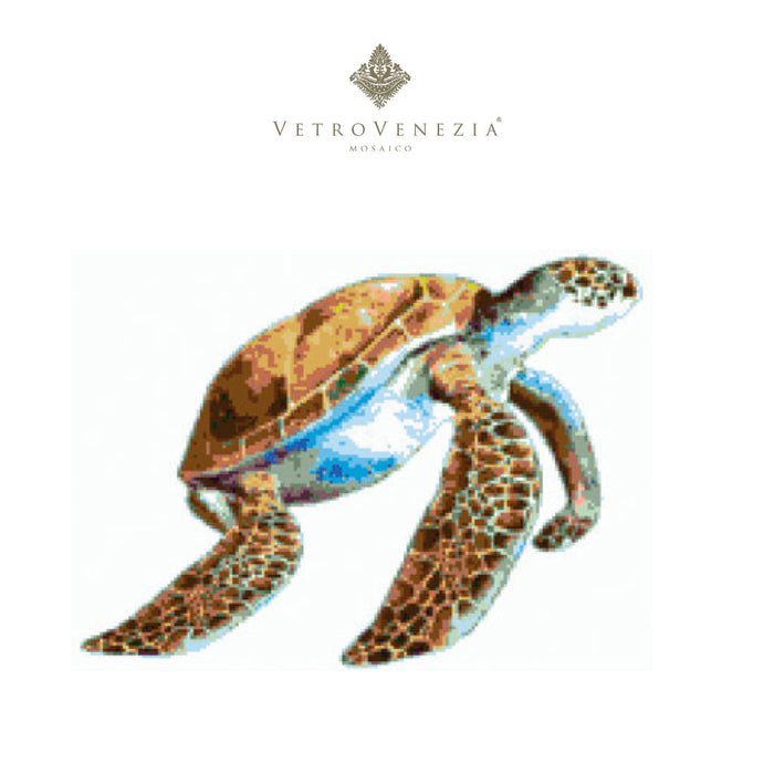 Mosaico Vetro Venezia Peces, Torugas y Arrecife / mosaico 1×1 cm